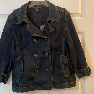 Vintage Ann Taylor 💙 Dark Denim Jacket